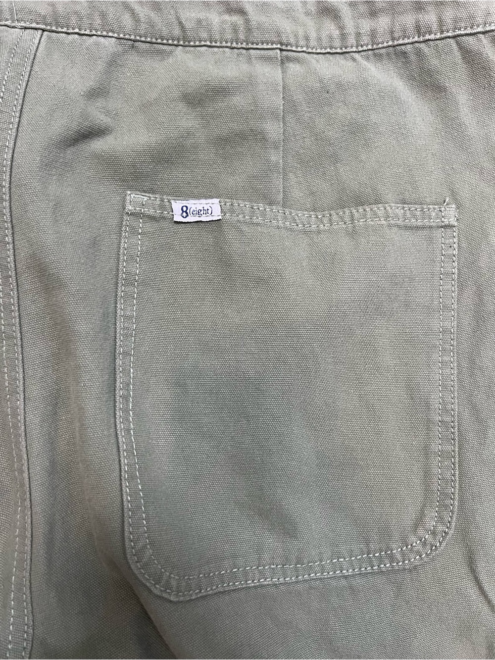 8(eight) Japan Sage Green Cotton Wide Leg Utility Overalls Dungarees - Picture 10 of 12
